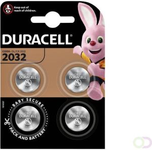 Duracell Batterij knoopcel 4xCR2032 lithium Ã20mm 3V-180mAh
